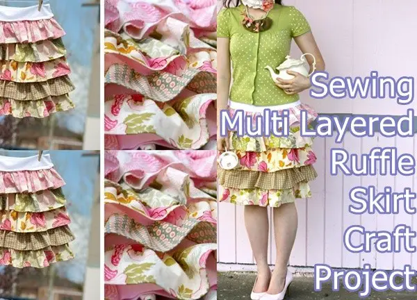 Sewing Multi Layered Ruffle Skirt Craft Project