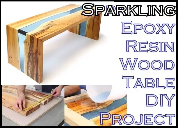 Sparkling Epoxy Resin Wood Table DIY Project