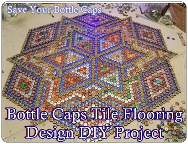 Bottle Caps Tile Flooring Design DIY Project - The Homestead Survival - Homesteading - Repurpose