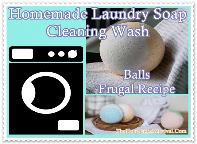 Homemade Laundry Soap Cleaning Wash Balls Frugal Recipe - The Homestead Survival 