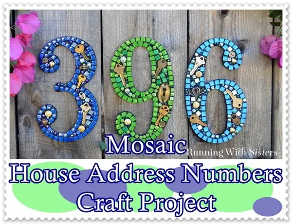 Mosaic House Address Numbers Craft Project