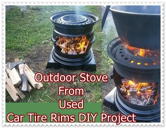 Outdoor Stove From Used Car Tire Rims DIY Project - The Homestead Survival