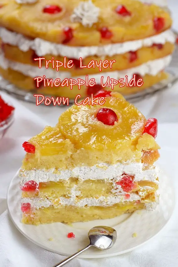 Triple Layer Pineapple Upside Down Cake