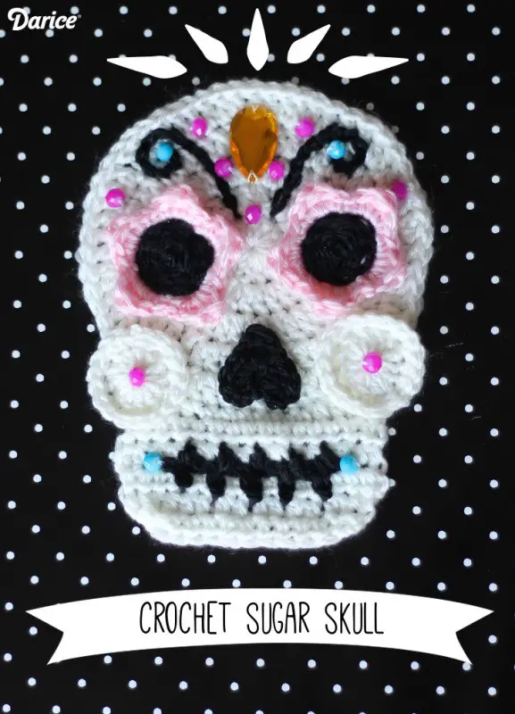 Sugar Skull Themed Knitting Crocheting Craft Collection - Halloween - Dead of the Dead - craft