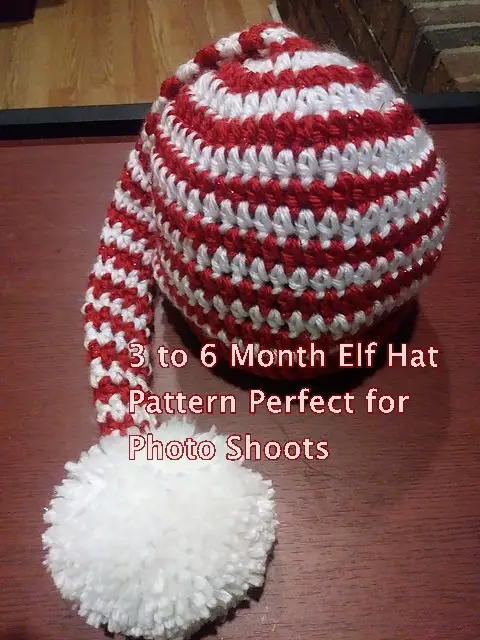 3 to 6 Month Elf Hat Pattern Perfect for Photo Shoots