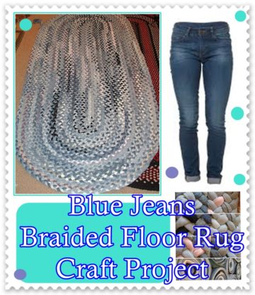Blue Jeans Braided Floor Rug Craft Project - The Homestead Survival
