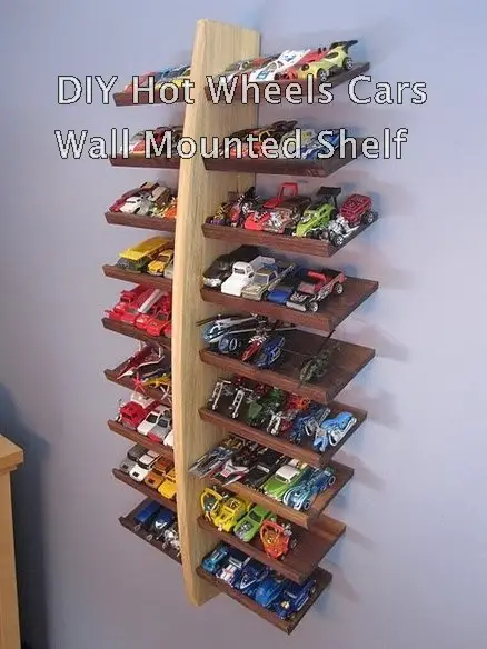DIY Hot Wheels Cars Wall Mounted Shelf