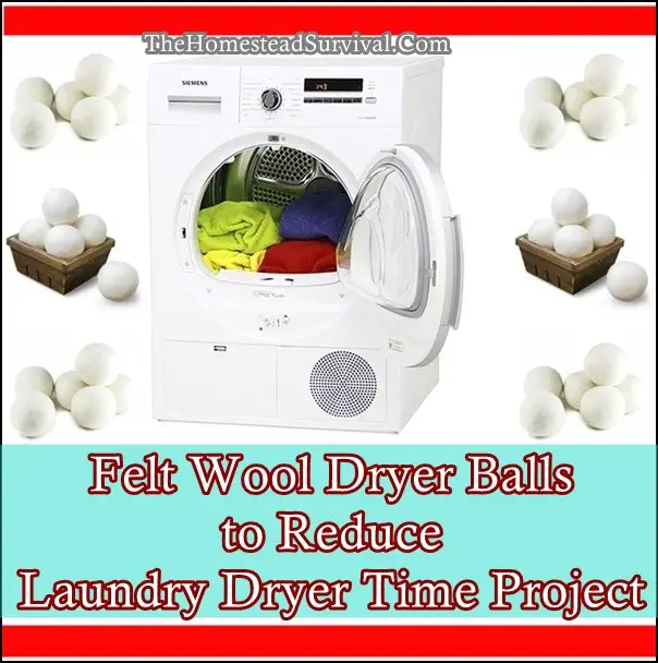Felt Wool Dryer Balls to Reduce Laundry Dryer Time Project