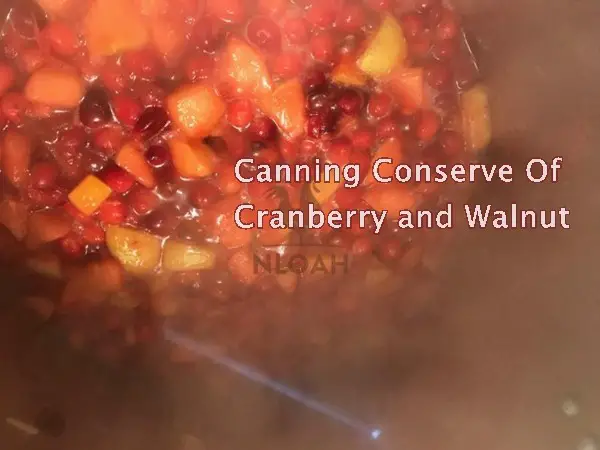 Canning Conserve Of Cranberry and Walnut