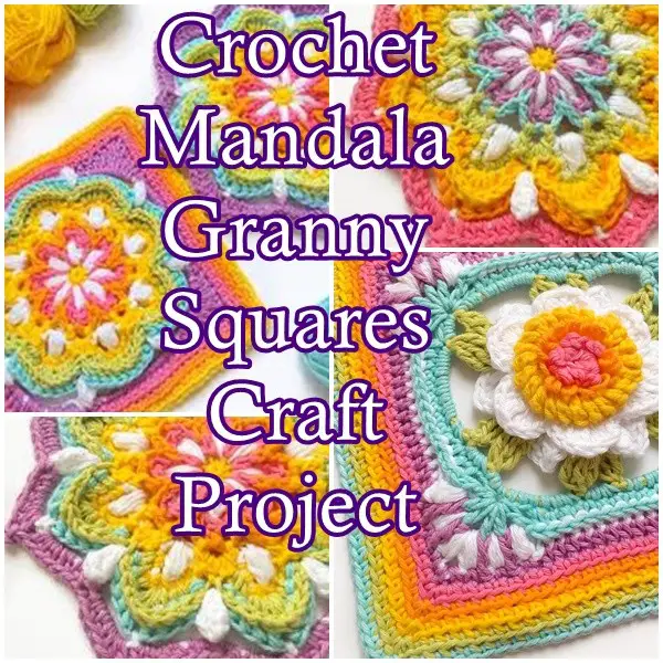 Crochet Mandala Granny Squares Craft Project - The Homestead Survival - Crafts