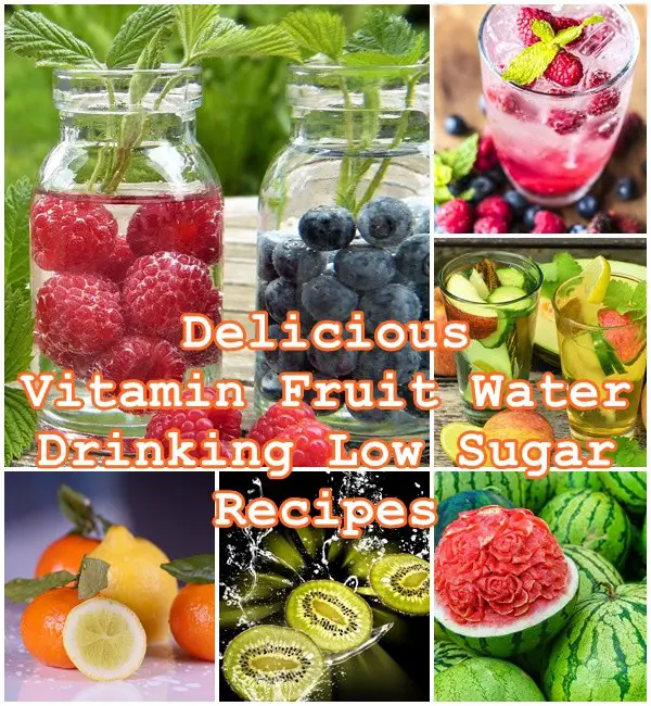 Delicious Vitamin Fruit Water Drinking Low Sugar Recipes - The Homestead Survival - Clean Eating - Spa Water
