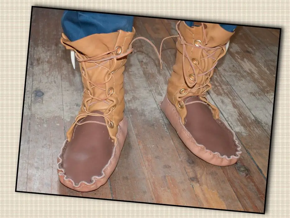 Mukluk Moccasins Leather Boots Craft Project - The Homestead Survival - Shoes - Homemade
