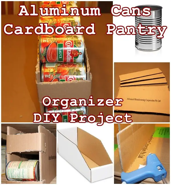  Aluminum Cans Cardboard Pantry Organizer DIY Project - The Homestead Survival - Food Pantry