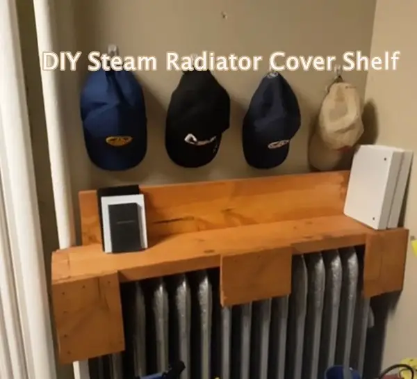 DIY Steam Radiator Cover Shelf