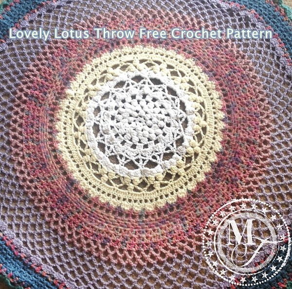 Lovely Lotus Throw Free Crochet Pattern