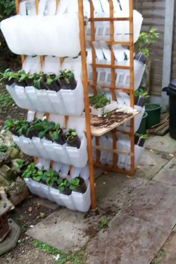 Garden Hanging Containers from Plastic Milk Jugs Frugal Project - Frugal - Homesteading -