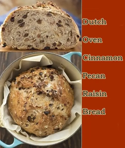 Dutch Oven Cinnamon Pecan Raisin Bread