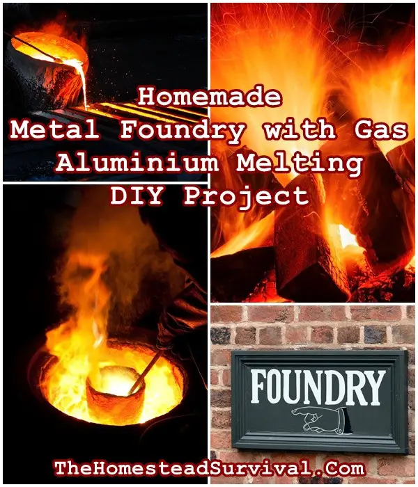 Homemade Metal Foundry with Gas Aluminium Melting DIY Project - The Homestead Survival - Homesteading - Metalwork 