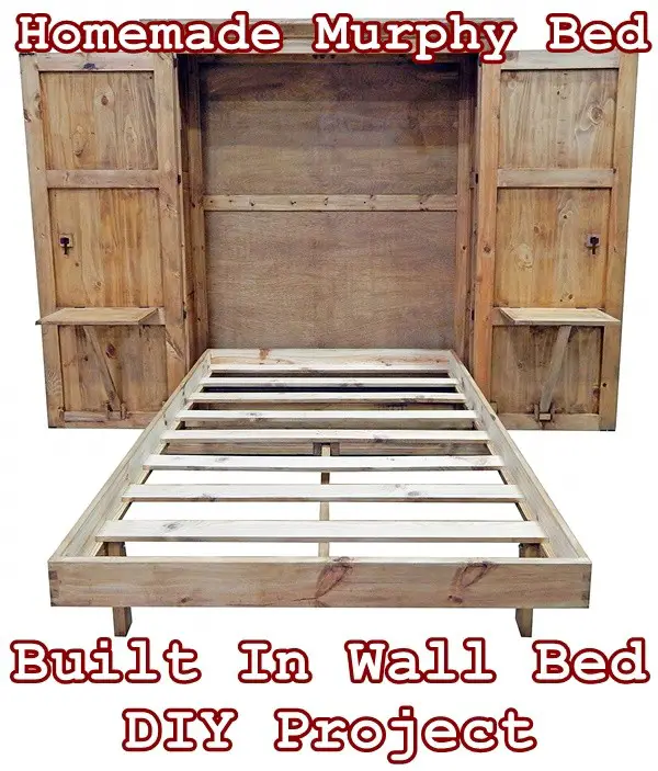 Homemade Murphy Bed Built In Wall Bed DIY Project - Homesteading - Tiny House Furniture 