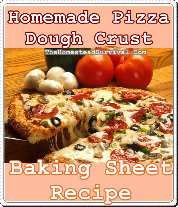 Homemade Pizza Dough Crust Baking Sheet Recipe - Homesteading - Frugal Baking