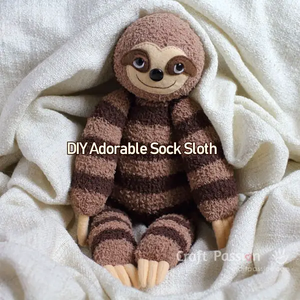 DIY Adorable Sock Sloth