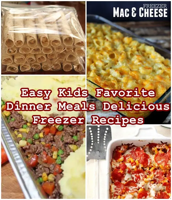 Easy Kids Favorite Dinner Meals Delicious Freezer Recipes