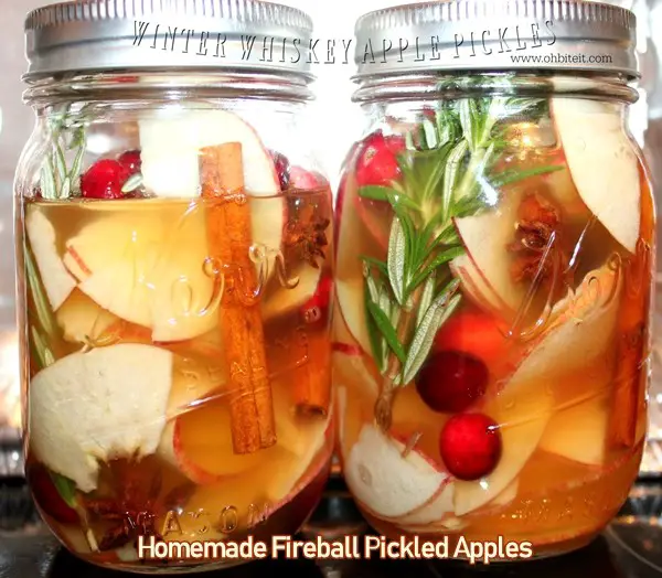 Homemade Fireball Pickled Apples
