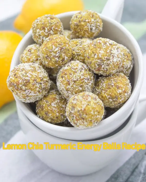 Lemon Chia Turmeric Energy Balls Recipe