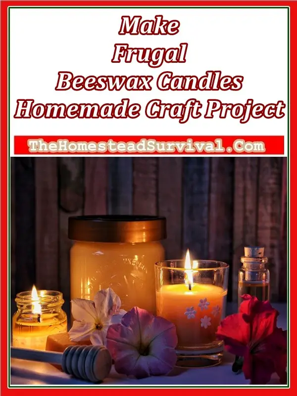 Make Frugal Beeswax Candles Homemade Craft Project
