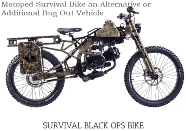 Motoped Survival Bike an Alternative or Additional Bug Out Vehicle