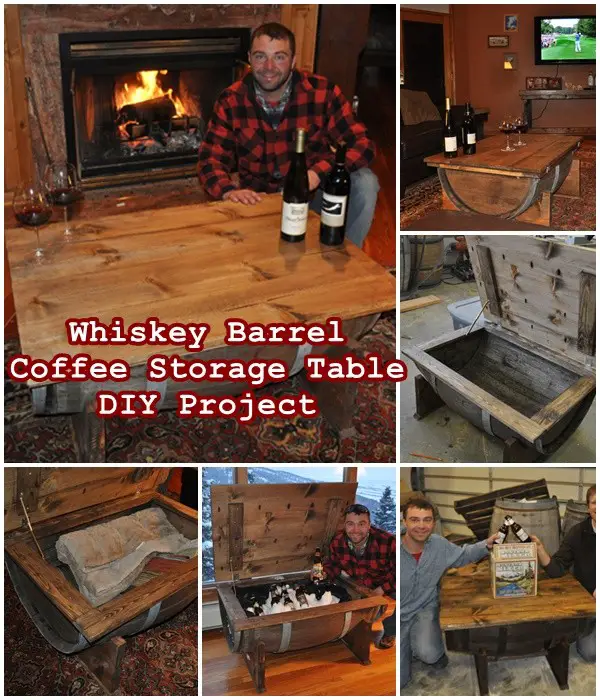 Whiskey Barrel Coffee Storage Table DIY Project - Furniture - Homesteading
