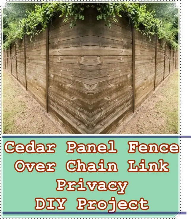 Cedar Panel Fence Over Chain Link Privacy DIY Project