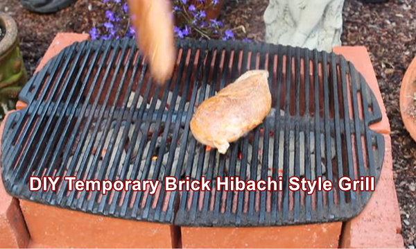 DIY Temporary Brick Hibachi Style Grill