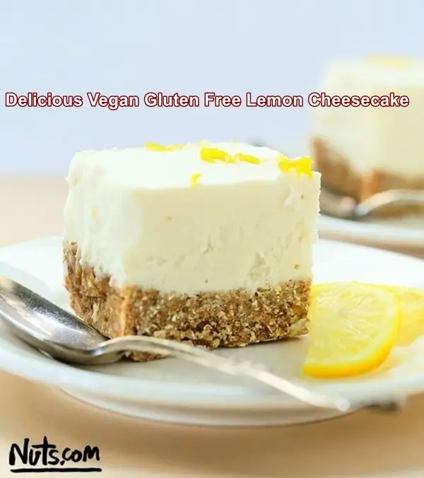 Delicious Vegan Gluten Free Lemon Cheesecake
