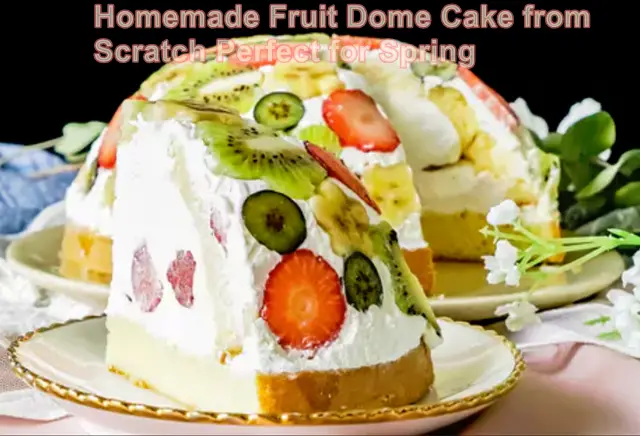 Homemade Fruit Dome Cake from Scratch Perfect for Spring