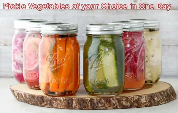 Pickle Vegetables of your Choice in One Day