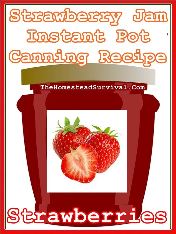 Strawberry Jam Instant Pot Canning Recipe - Strawberries - Homesteading
