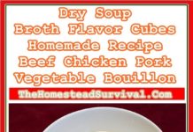 Dry Soup Broth Flavor Cubes Homemade Recipe - Beef Chicken Pork Vegetable Bouillon