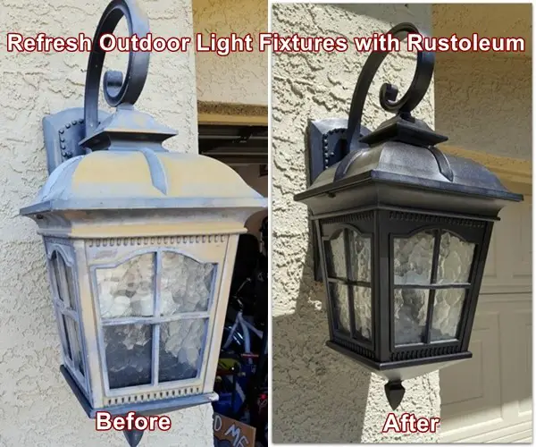 Refresh Outdoor Light Fixtures with Rustoleum