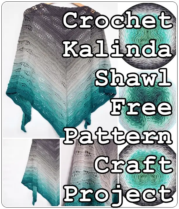 Crochet Kalinda Shawl Free Pattern Craft Project - The Homestead Survival -