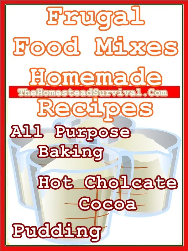 Frugal Food Mixes Homemade Recipes - Baking & Pudding & Cocoa