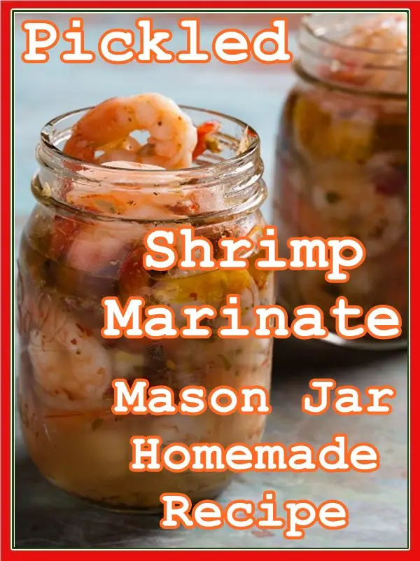 Pickled Shrimp Marinate in Mason Jar Homemade Recipe - The Homestead Survival