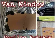 Van Window Cooling Privacy Cardboard Inserts DIY Project - Car Sleeping - Van Camping