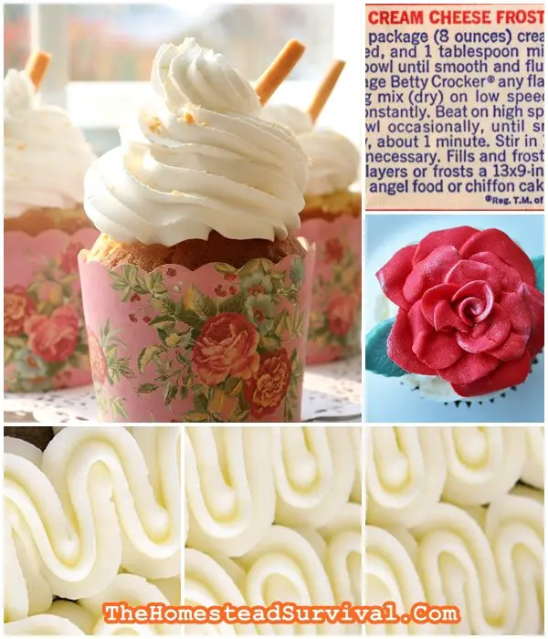 Cream Cheese Frosting Homemade Vintage Recipe - The Homestead Survival - Old Fashioned Baking