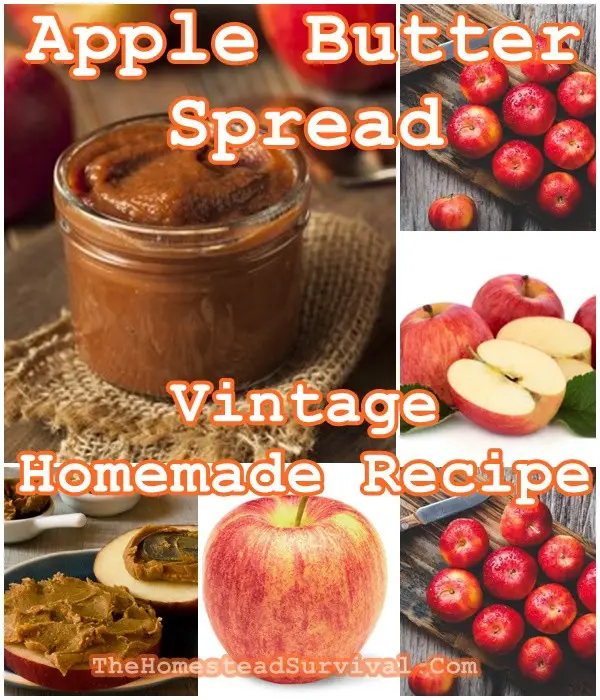 Apple Butter Spread Vintage Homemade Recipe - The Homestead Survival