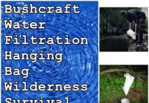 Bushcraft Water Filtration Hanging Bag Wilderness Survival Skill