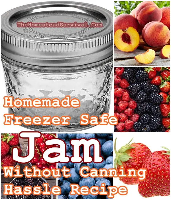 Homemade Freezer Safe Jam Without Canning Hassle Recipe - The Homestead Survival - Food Storage