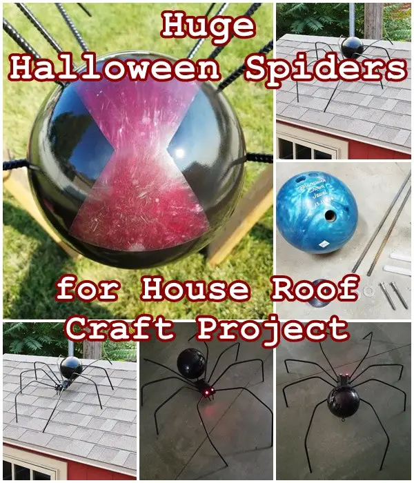 Huge Halloween Spiders for House Roof Craft Project