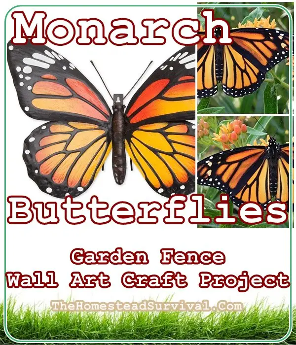 Monarch Butterflies Garden Fence Wall Art Craft Project - Butterfly