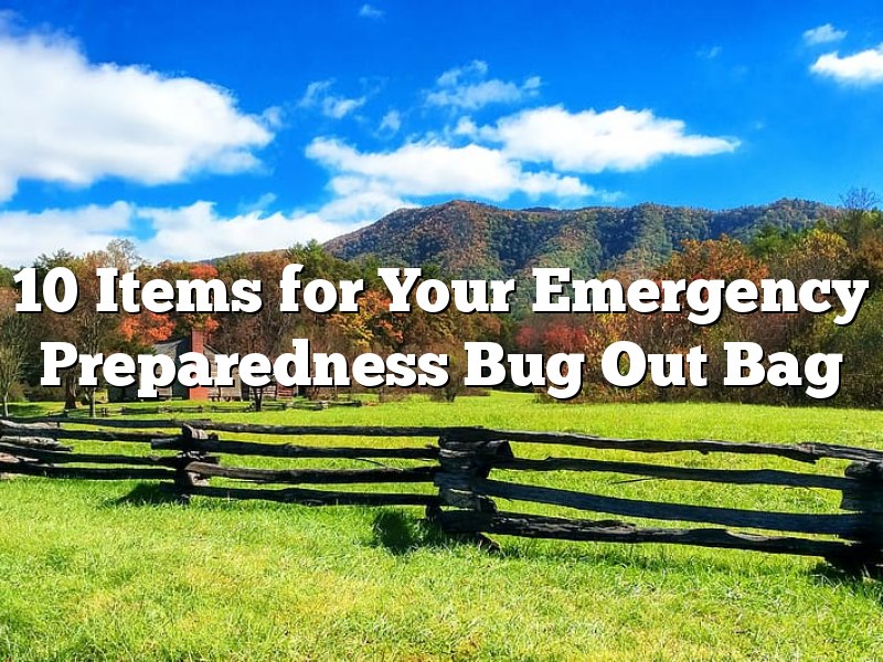 10 Items for Your Emergency Preparedness Bug Out Bag